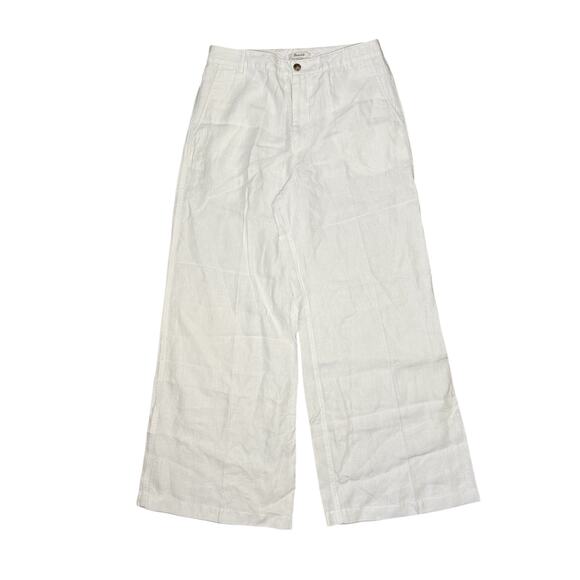 NWT Madewell The Zoe Relaxed Wide Pant in 100% Linen Size 8 - Picture 5 of 8